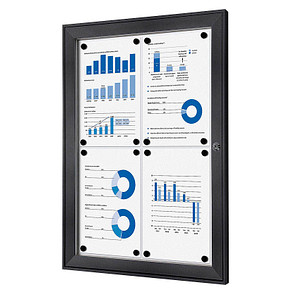 Showdown® Displays Schaukasten grau 4x DIN A4 52,1 x 2,3 x 69,6 cm, 1 St.
