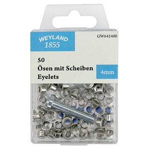 WEYLAND 1855 Ösen mit Scheiben 4,0 mm, 50 St.