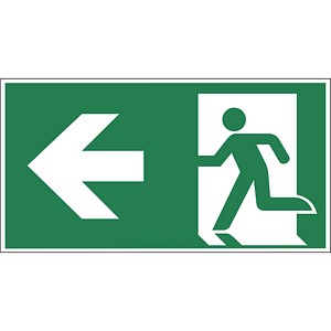 EICHNER Rettungszeichen 9225-14157-030 "Notausgang links" rechteckig 30,0 x 15,0 cm, 1 St.