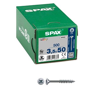 SPAX® Universalschrauben Z2 Senkkopf WIROX 0291010350505 3,5 mm x 50 mm, 500 St.