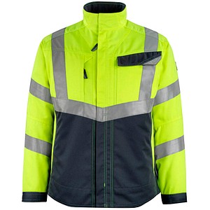 MASCOT® unisex Warnjacke Oxford  gelb, schwarzblau Größe M