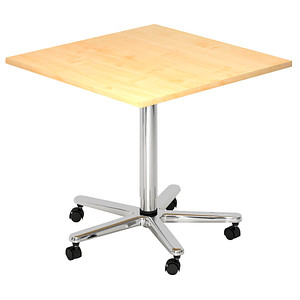 HAMMERBACHER VST88 Stehtisch höhenverstellbar quadratisch Spanplatte ahorn 80,0 x 80,0 x 72,0 - 114,0 cm, 1 St.