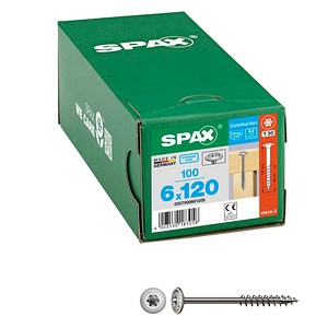 SPAX® Holzbauschrauben T30 Tellerkopf Edelstahl A2 0257000601205 6 mm x 120 mm, 100 St.