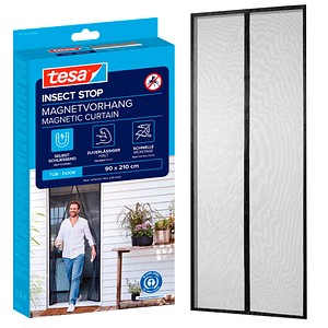 tesa Fliegengitter Insect Stop Magnetvorhang anthrazit 0,9 x 2,1 m