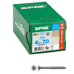 SPAX® Fassadenschrauben T15 Linsensenkkopf A2 0467000450703 4,5 mm x 70 mm, 100 St.