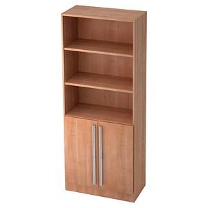HAMMERBACHER Regalschrank Akandia, V7700/N/N/NU nussbaum 80,0 x 42,0 x 200,4 cm, 1 St.