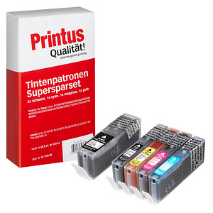 Printus schwarz, cyan, magenta, gelb Tintenpatronen ersetzen Canon PGI-550 XL BK, CLI-551 XL BK/C/M/Y Printus schwarz, cyan, magenta, gelb Tintenpatronen ersetzen Canon PGI-550 XL BK, CLI-551 XL BK/C/M/Y