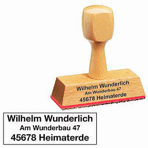 Textstempel, individualisierbar ohne Logo, 1 St.