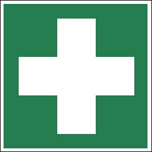 EICHNER Rettungszeichen 9225-14107-020 "Erste Hilfe-Kreuz" quadratisch 20,0 x 20,0 cm, 1 St.