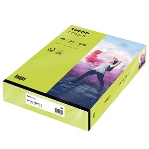 tecno Kopierpapier colors leuchtend grün DIN A3 80 g/qm 500 Blatt tecno Kopierpapier colors leuchtend grün DIN A3 80 g/qm 500 Blatt