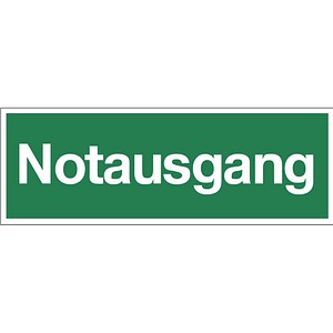 EICHNER Hinweisschild 9225-14117-030 "Notausgang" rechteckig 29,7 x 10,5 cm, 1 St.