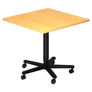 HAMMERBACHER VST88 Stehtisch höhenverstellbar quadratisch Spanplatte buche 80,0 x 80,0 x 72,0 - 114,0 cm, 1 St.