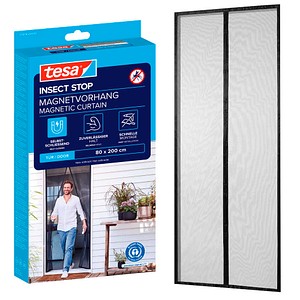 tesa Fliegengitter Insect Stop Magnetvorhang anthrazit 0,8 x 2,0 m