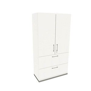 fm Aktenschrank Oldenburg, 4260649684740 weiß 2 Fachböden 100,0 x 44,2 x 186,9 cm