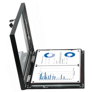LMG Schaukasten grau 2x DIN A4 29,7 x 4,5 x 42,0 cm, 1 St.