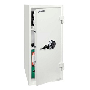 phoenix Tresor FORTRESS Sicherheitsstufe S2 nach EN14450 mit Feuerschutz signalweiß 45,0 x 40,5 x 95,0 cm