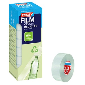 tesa CRYSTAL RECYCLED Klebefilm transparent 19,0 mm x 33,0 m 8 Rollen