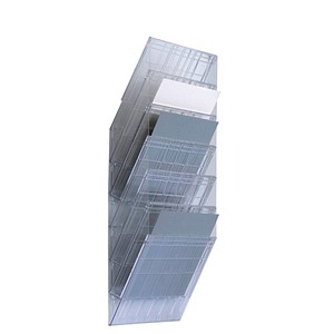 DURABLE Wandprospekthalter FLEXIBOXX transparent DIN A4 hoch 6 Fächer
