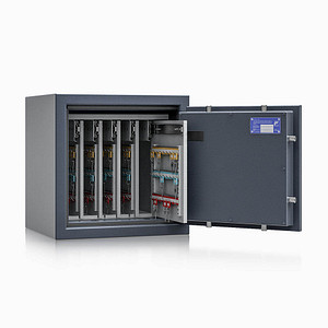 ISS safe4key Schlüsseltresor grau mit 280 Haken, Elektronikschloss, 50,0 x 42,0 x 50,0 cm, 1 St.