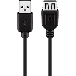 goobay USB 2.0 A USB-Kabel 1,8 m schwarz, 1 St.