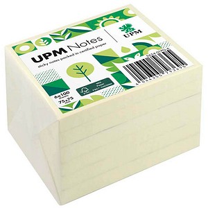 UPM Notes Haftnotizen doppelte Haftung gelb, 6 Blöcke