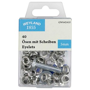 WEYLAND 1855 Ösen mit Scheiben 5,0 mm, 40 St.