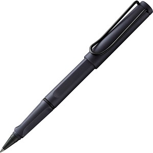 LAMY safari Tintenroller steel black, Schreibfarbe: blau, 1 St.