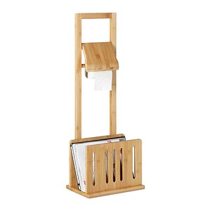relaxdays Toilettenpapierhalter braun, 1 St.