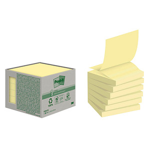 Post-it® Recycling Z-Notes Haftnotizen R3301B gelb, 6 Blöcke