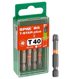 SPAX® Bits T40 T-STAR  Plus, 5 St.