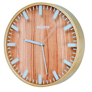 PEWETA Funkwanduhr braun Holz, Ø 30,0 cm