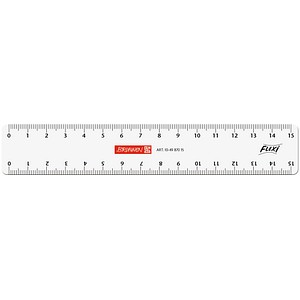 BRUNNEN Lineal Flexi 15,0 cm, glasklar