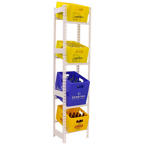 Simonrack Getränkekistenregal SIMONBOTTLE 4 8425437087868 weiß 40,0 x 30,0 x 200,0 cm