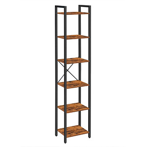 VASAGLE Bücherregal braun, schwarz 40,0 x 30,0 x 187,5 cm, 1 St.