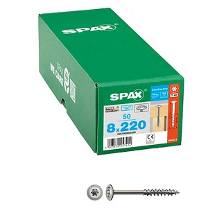 SPAX® Holzbauschrauben T40 Tellerkopf Edelstahl A2 0257000802205 8 mm x 220 mm, 50 St.