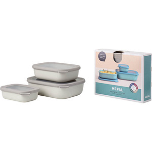 MEPAL Frischhaltedosen-Set Cirqula weiß 0,5/1,0/2,0 l, 1 Set