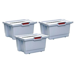 vileda® PROFESSIONAL StarterKit Aufbewahrungsboxen grau, 3 St.