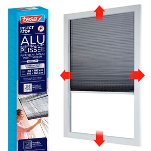 tesa Fliegengitter Dachfenster-Plissee Insect Stop Alu weiß 0,68-1,02 x 1,16-1,64 m