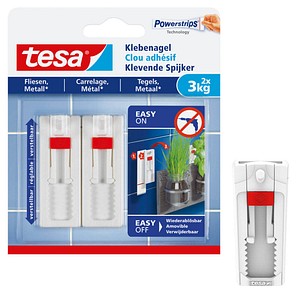 tesa Powerstrips Klebenägel für max. 3,0 kg 2,4 x 6,4 cm, 2 St.