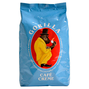 GORILLA Café Creme Kaffeebohnen Arabicabohnen mild 1,0 kg