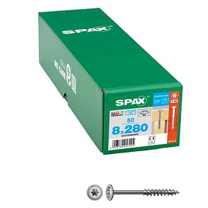 SPAX® Holzbauschrauben T40 Tellerkopf Edelstahl A2 0257000802805 8 mm x 280 mm, 50 St.