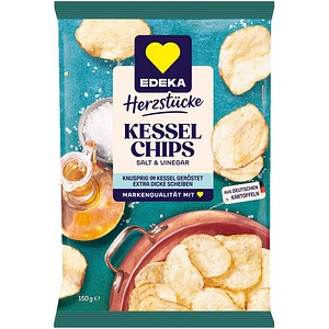 EDEKA Herzstücke Kesselchips Salt & Vinegar Chips 150,0 g, 1 St.