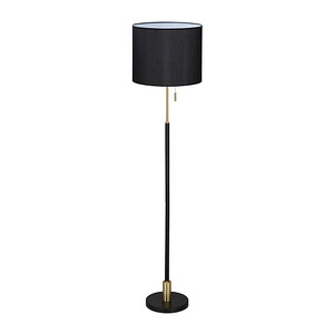 relaxdays Stehlampe schwarz, gold