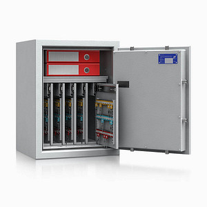 ISS safe4key Schlüsseltresor lichtgrau mit 280 Haken, Elektronikschloss, 50,0 x 42,0 x 65,0 cm, 1 St.