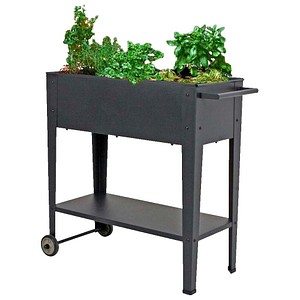 Garden Pleasure Hochbeet VIOLETTA Metall anthrazit rechteckig 75,0 x 35,0 x 80,0 cm, 1 St.