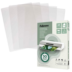 Fellowes Laminierfolien mit 50% recyceltem Anteil glänzend für A3 75-80 micron, 100 St.
