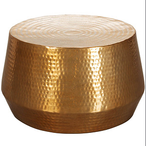WOHNLING Couchtisch rund Aluminium gold 60,0 x 60,0 x 36,0 cm, 1 St.