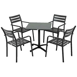 Garden Pleasure Sitzgruppe Treviso, anthrazit Metall, 5-teilig