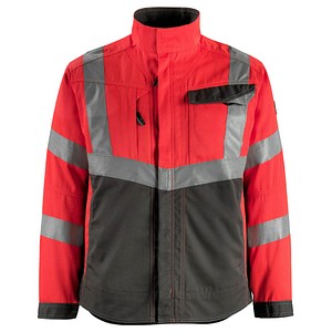 MASCOT® unisex Warnjacke Oxford  rot, anthrazit Größe L