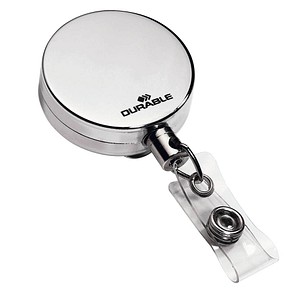 DURABLE Ausweishalter Jojo CHROME 822523, Clip, silber, 10 St.